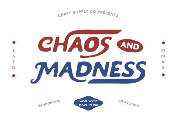 Chaos and Madness: A Bold Display Font for Your Brand