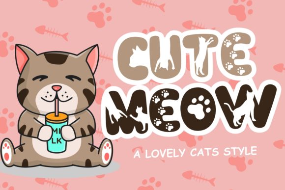 Cute Meow: A Charming Display Font for Crafters