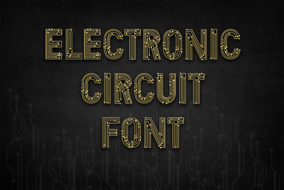 Electronic Circuit: A Bold Display Font for Your Brand
