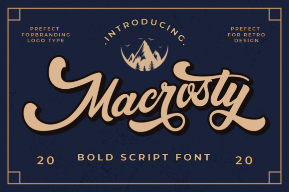 Macrosty: A Vintage Script Font for Campaigns