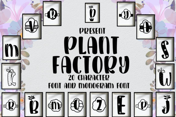 Plant Factory: A Quirky Display Font for Editorial Design