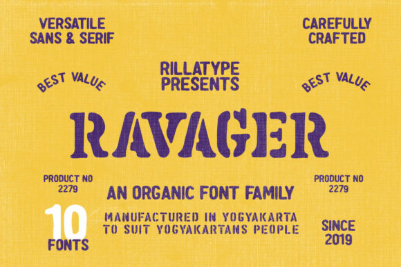 Ravager: A Brutalist Display Font for Bold Branding