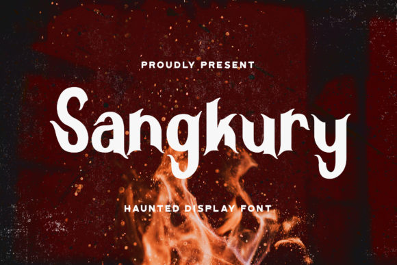 Sangkury: A Spooky Display Font for Editorial Design