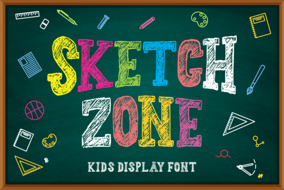 Sketch Zone: A Quirky Display Font for Makers