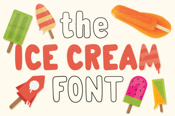 The Ice Cream: A Playful Display Font for Marketers