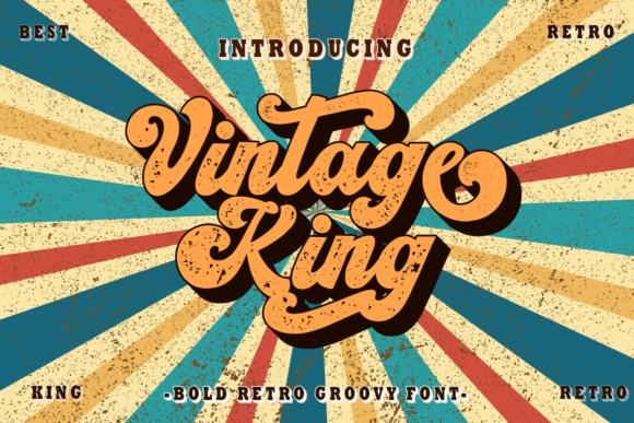 Vintage King: A Bold Display Font for Editorial Design
